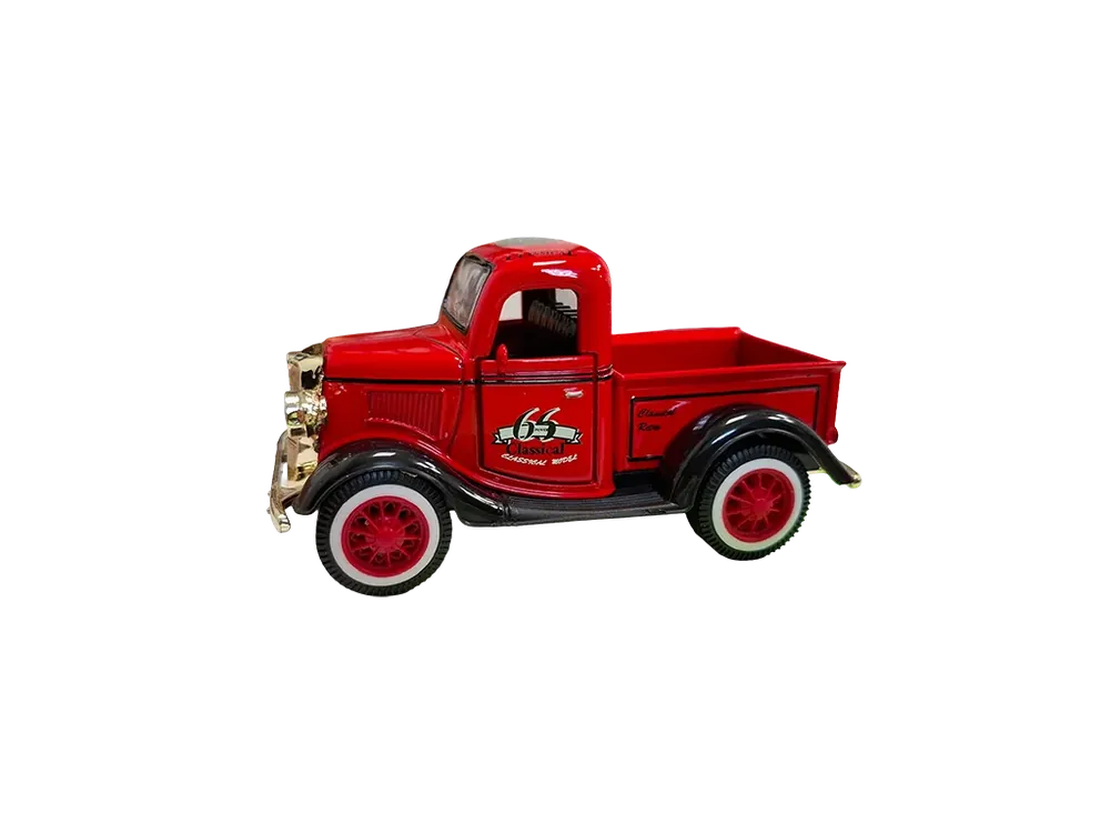 Kup Teď Retro Pick-Up Truck Pullback Metal Red 1/36