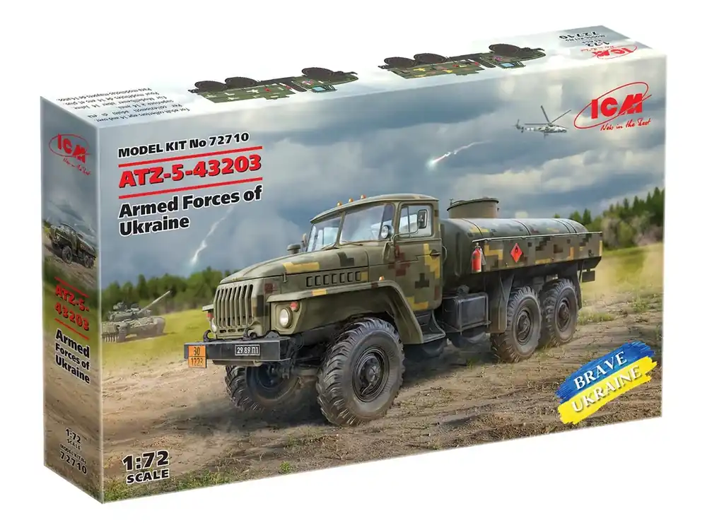 ATZ-5-43203, Fuel Bowser of the Armed Forces of Ukraine 1/72 Vysoce Kvalitní