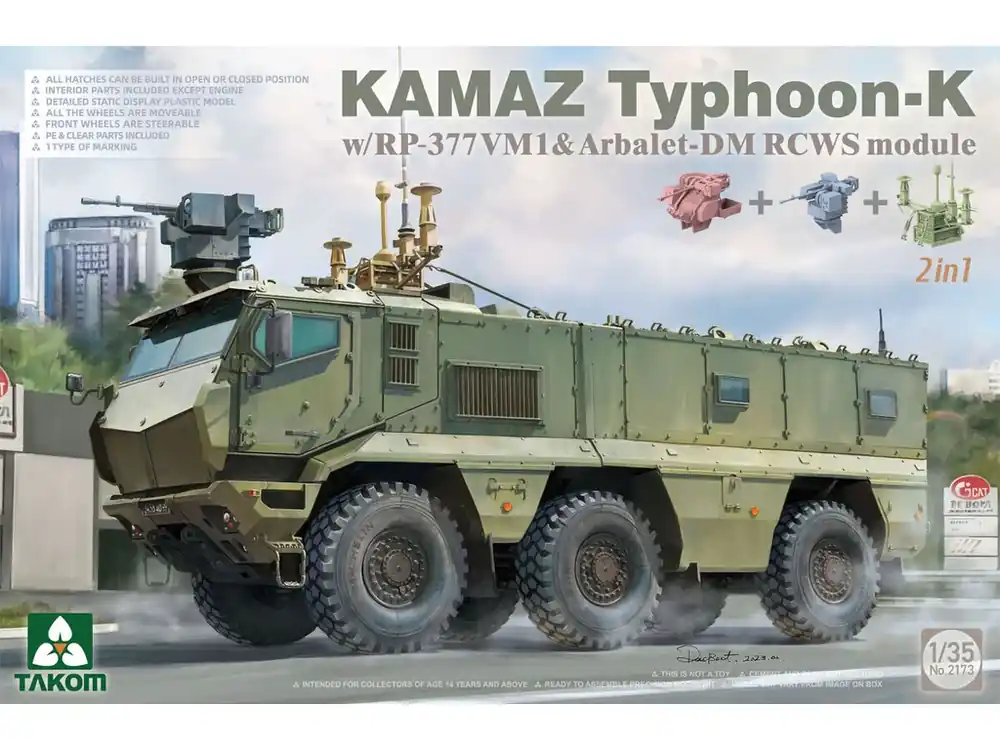 Kamaz Typhoon-K with RP-377VM1 & Arbalet-DM RCWS Module 2 in 1 1/35 Omezená Nabídka