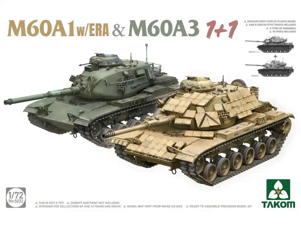 Tovární Cena M60A1 with ERA & M60A3 1+1 1/72