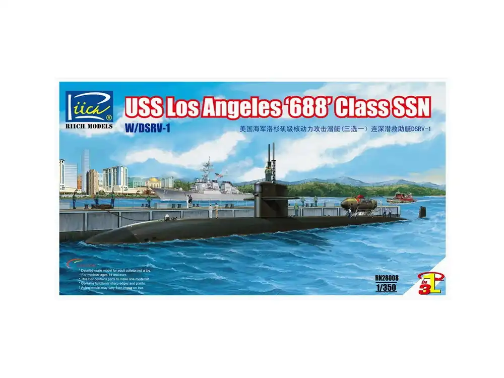 USS Los Angeles 688 Class SSN w/DSRV-1 1/350 Aktuální