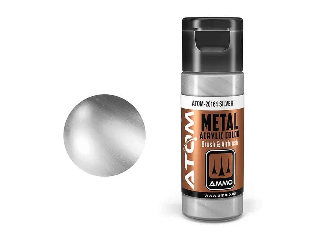 Levný ATOM METALLIC COLOR - Silver 20ml