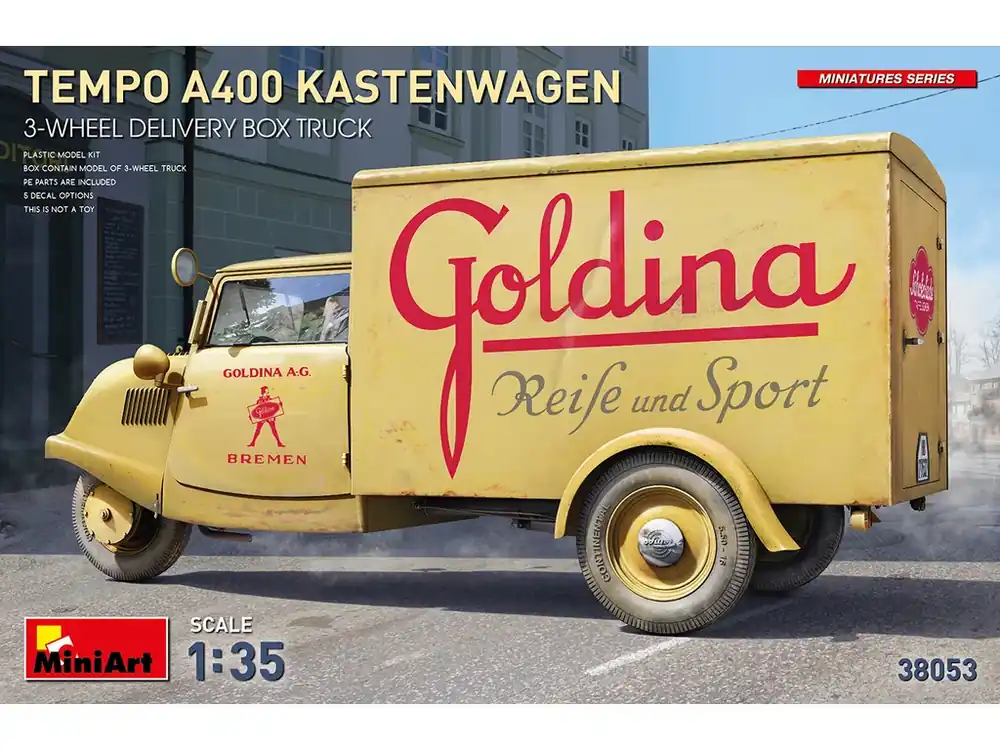 Tempo A400 3 Wheel Delivery Truck 1/35 Akční Cena