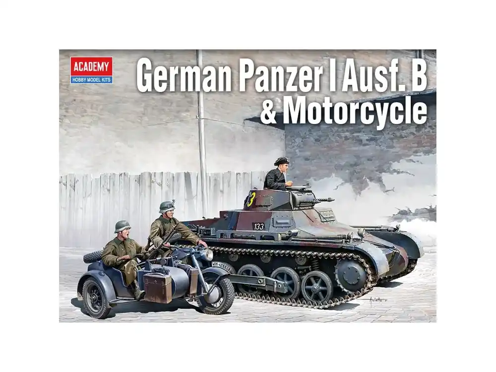 Panzer I Ausf. B & Motorcycle 1/35 Speciální Cena