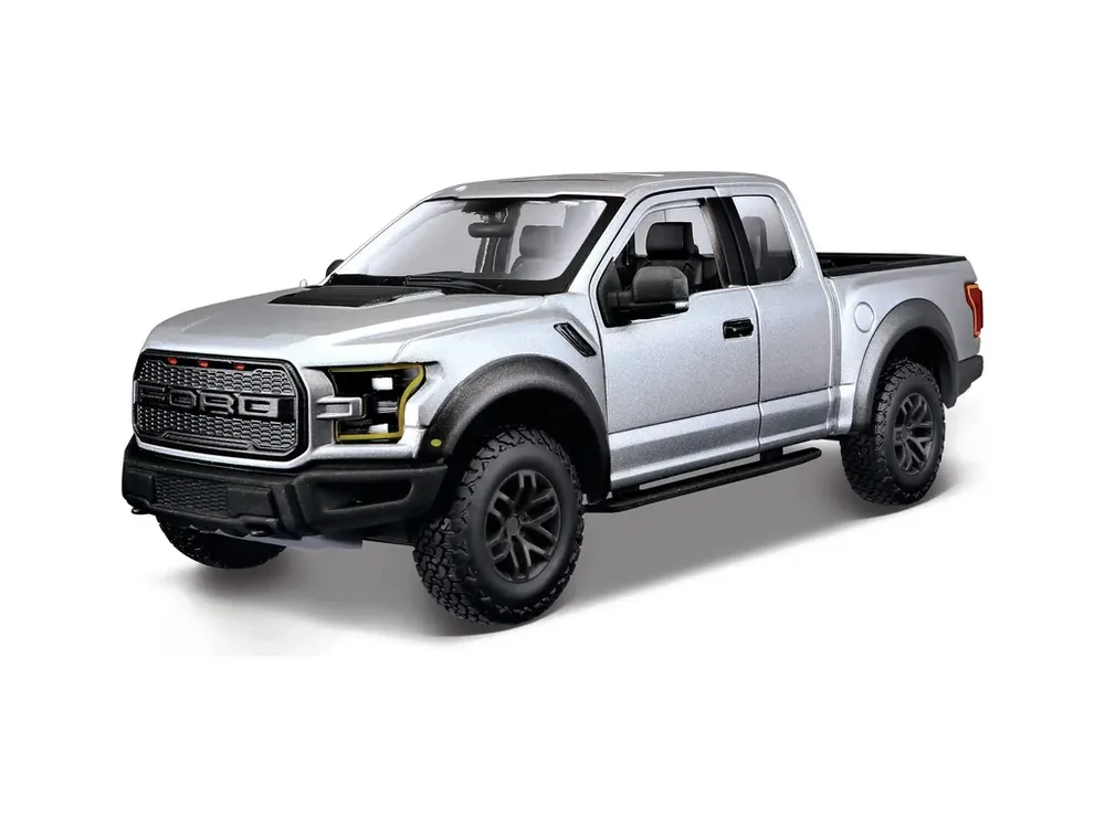 Nejprodávanější Kovový model auta Ford F-150 Raptor 2017 1/24 Šedá Metalíza