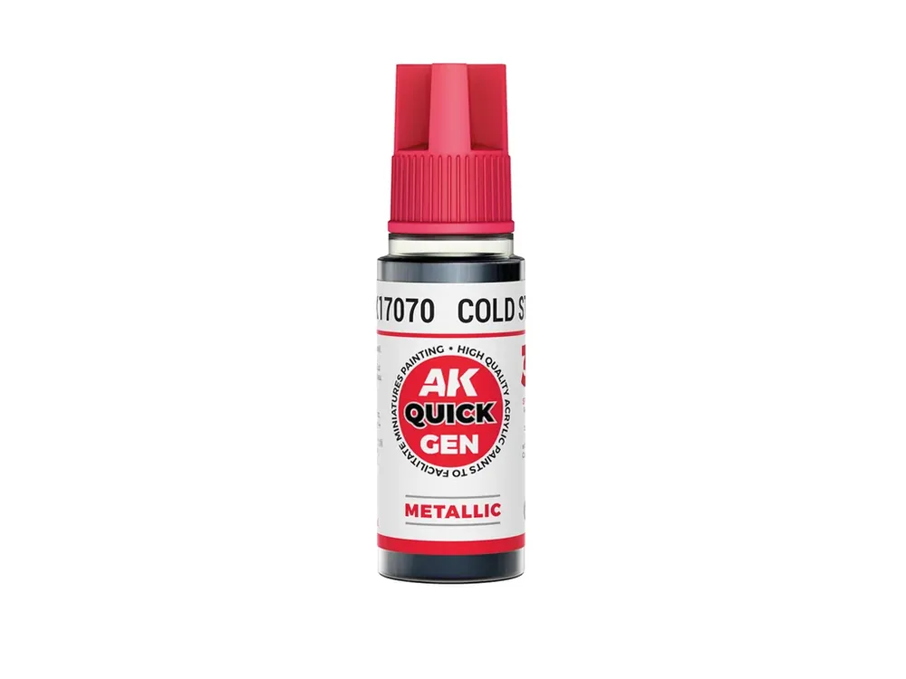 Barva AK Interactive QUICK GEN - Cold Steel 18ml Cenově Výhodný