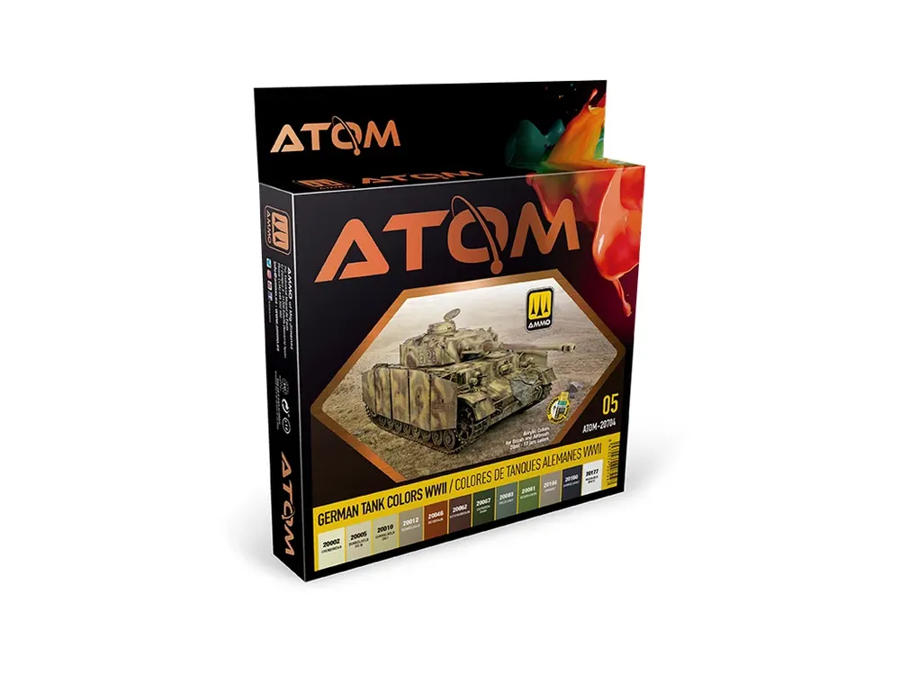 Nejlepší Volba Sada akrylových barev ATOM - German Tank Colors WWII Set 12x20ml