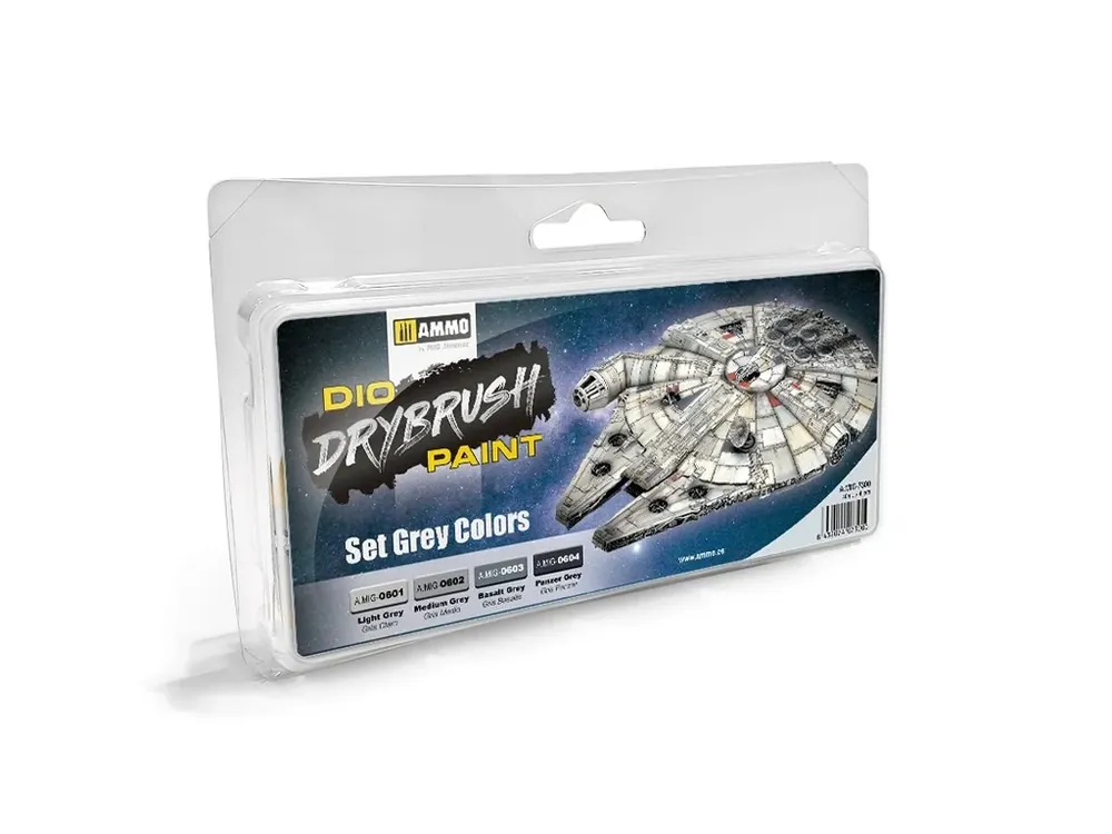 DRYBRUSH Set - Grey Colors Omezená Nabídka