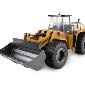 Amewi RC kolový nakladač G484E polokovový 10-kanál Light & Sound žlutý 1/14 RTR Levný