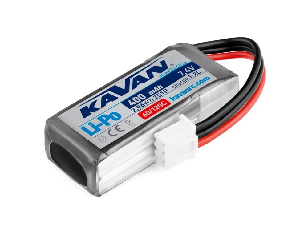 Akční Cena Akumulátor Kavan Li-Pol 400mAh/7,4V 60/120C 2,96Wh JST-XH