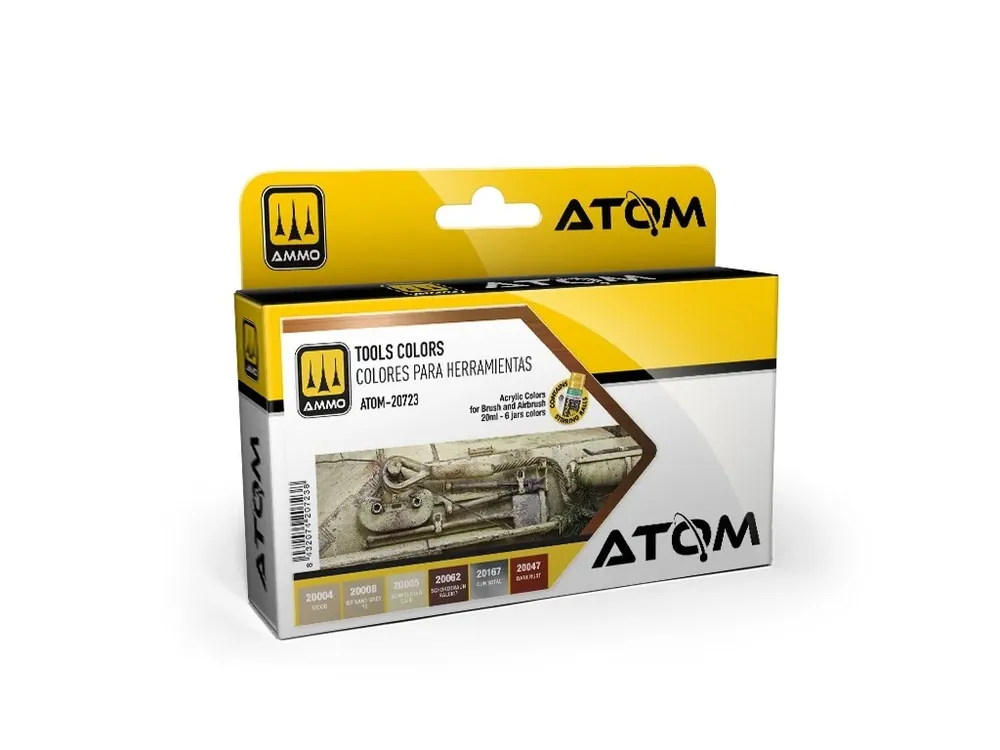 Originální Sada akrylových barev ATOM - Tools Colors Set 6x20ml