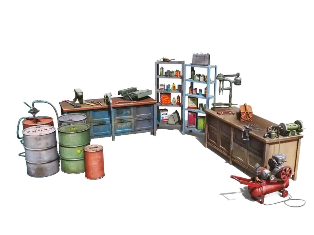 Časově Omezené Garage Workshop 1/35