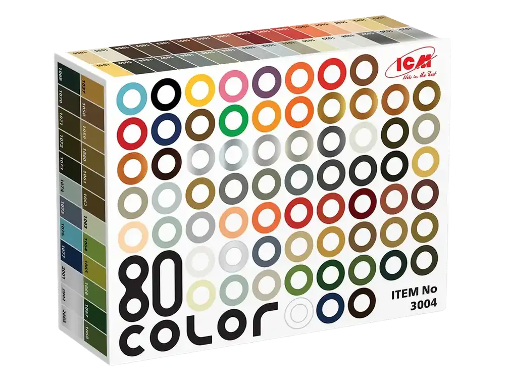Akční Nabídka Sada akrylových barev a laků ICM - 80 color (77+3x12ml)