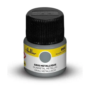 Barva Heller Acrylic - 053 Gunmetal Metallic 12ml Ihned K Objednání