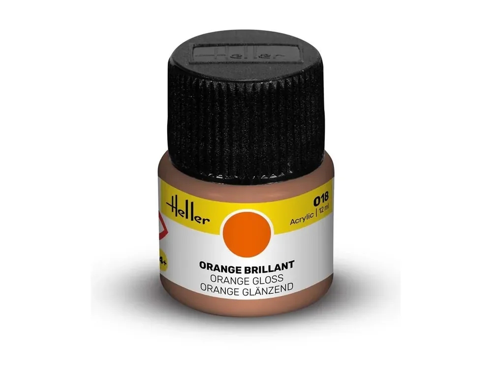 Barva Heller Acrylic - 018 Orange Gloss 12ml Sezónní Sleva
