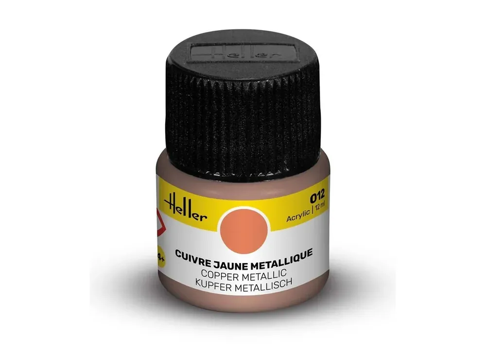 Barva Heller Acrylic - 012 Copper Metallic 12ml Značkový