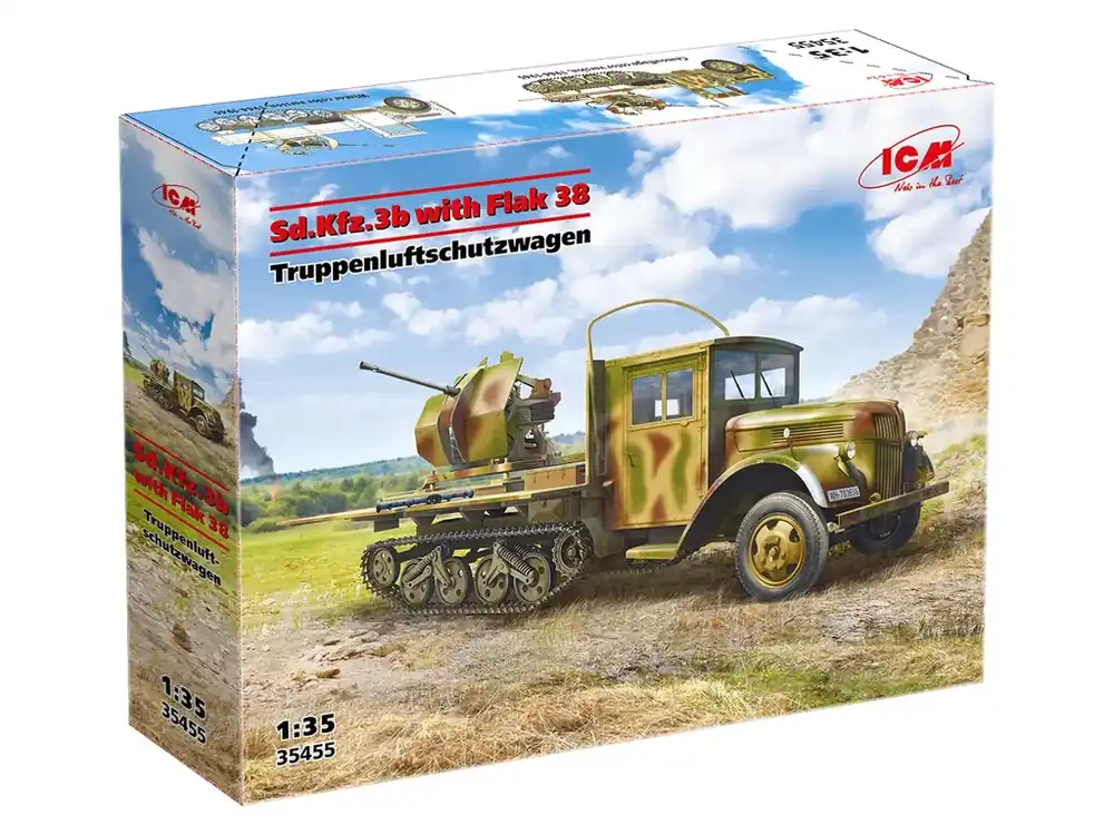 Novinka Sd.Kfz.3b with Flak 38 AA Gun 1/35