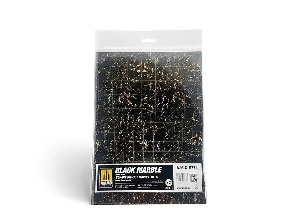 Black Marble - Square Die-cut Marble Tiles Oblíbený