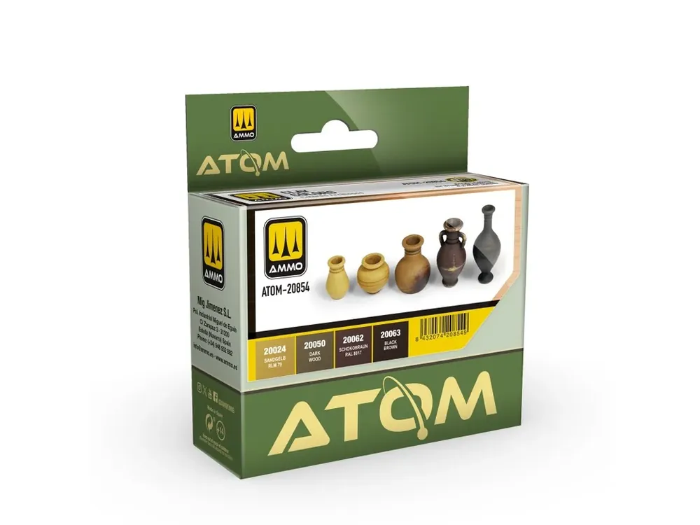 Sada akrylových barev ATOM - Clay Colors Set 4x20ml Must-Have