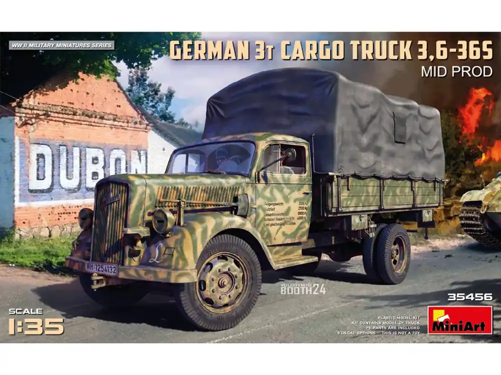 Akční Nabídka German 3t Cargo Truck 3,6-36S Mid Production 1/35