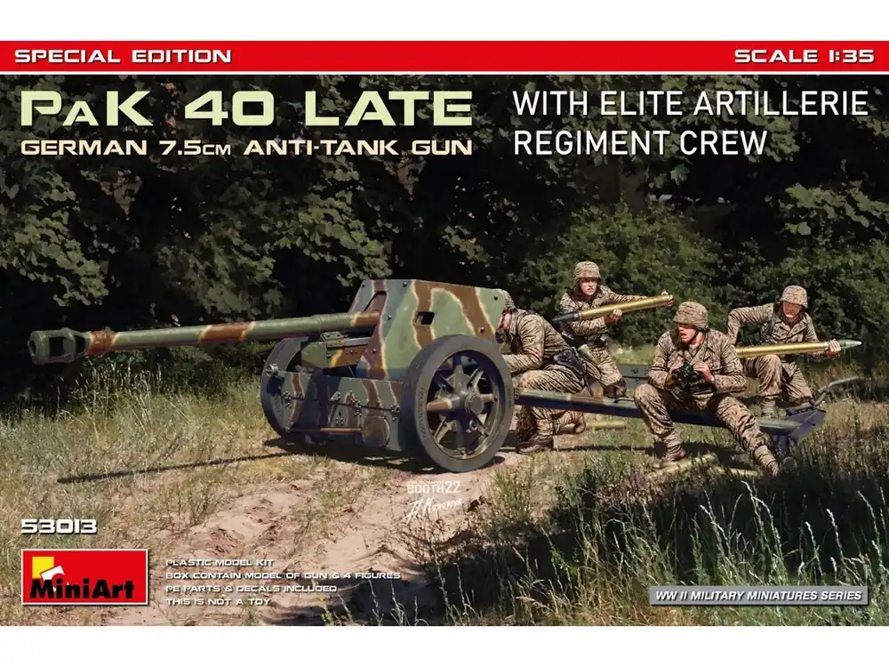German 7.5cm PaK 40 Late with Elite Artillerie Regiment Crew. Special Edition 1/35 Kup Teď