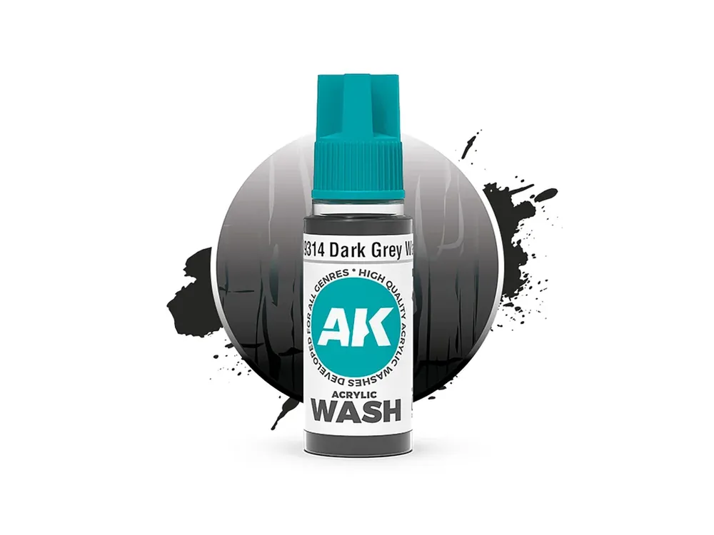 AK Interactive Acrylic Wash - Dark Grey 18ml Koupit Online