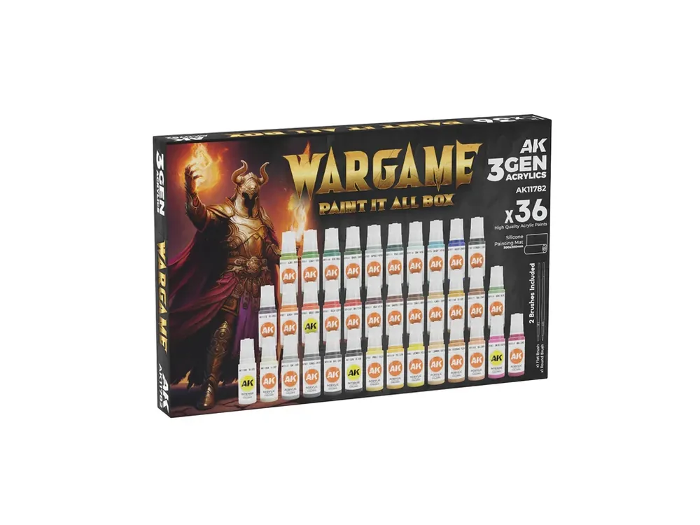 Objednat Nyní Sada akrylových barev AK Interactive 3GEN - Wargame Paint It All Box 36x17ml