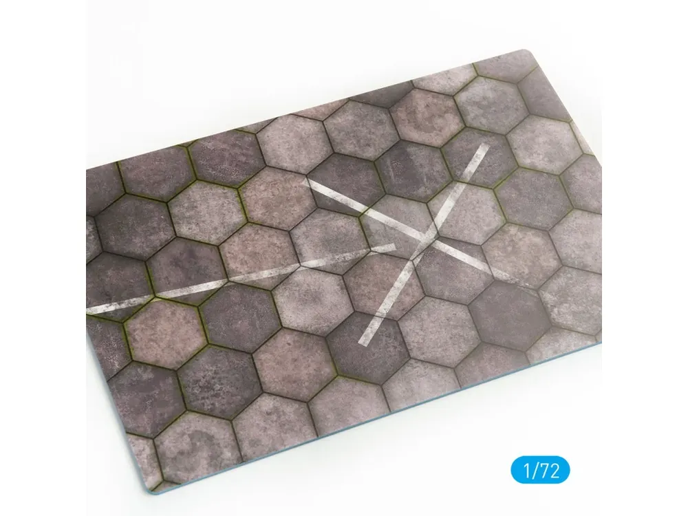 Akrylová podložka pod diorama - Hexagonnal Concrete Plates for Aircraft and Helicopters 1/72 Ihned K Objednání