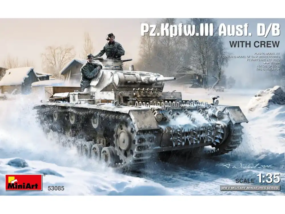 Pz.Kpfw.III Ausf. D/B with Crew 1/35 Speciální Cena