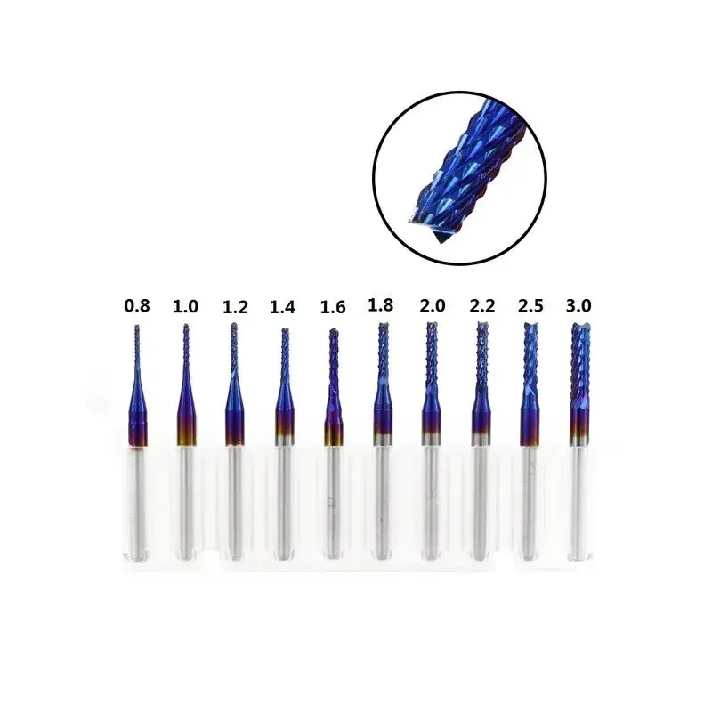 Časově Omezené Frézy 0.8 - 3.0 mm, sada 10 ks