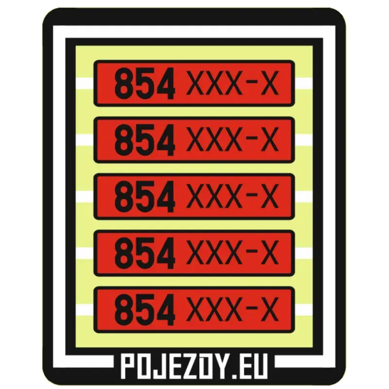 H0 - Tabulky pro řadu 854 xxx-x (červené) Omezená Nabídka