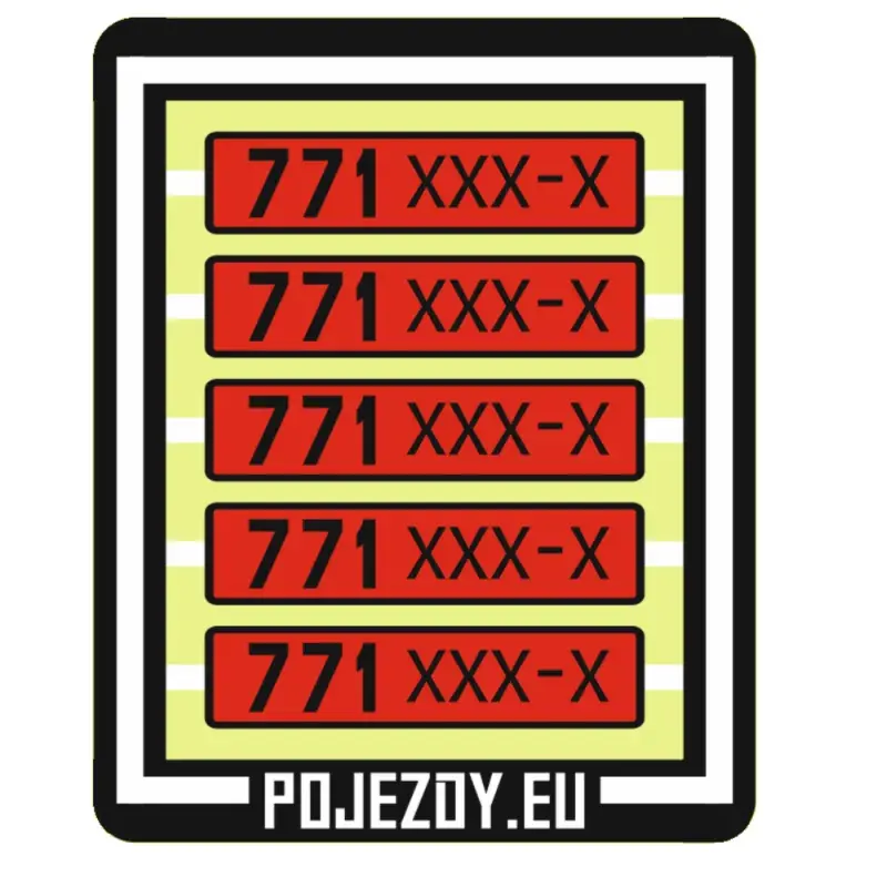 Přímo Od Výrobce H0 - Tabulky pro řadu 771 1xx-x (červené)