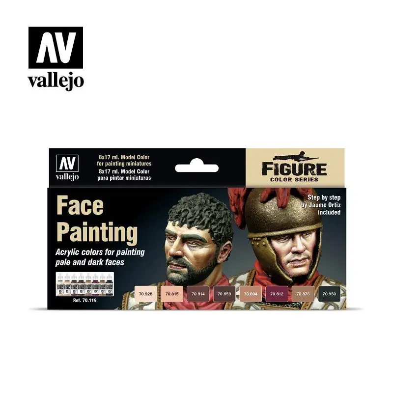 Akční Cena Vallejo Model Color Effects Set 70119 Faces Painting Set (8) by Jaume Ortiz