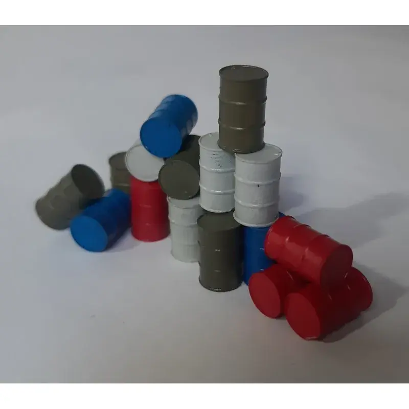H0 - Sudy plechové, 200l, zavřené (12ks) - barvený 3D výtisk Top Prodej