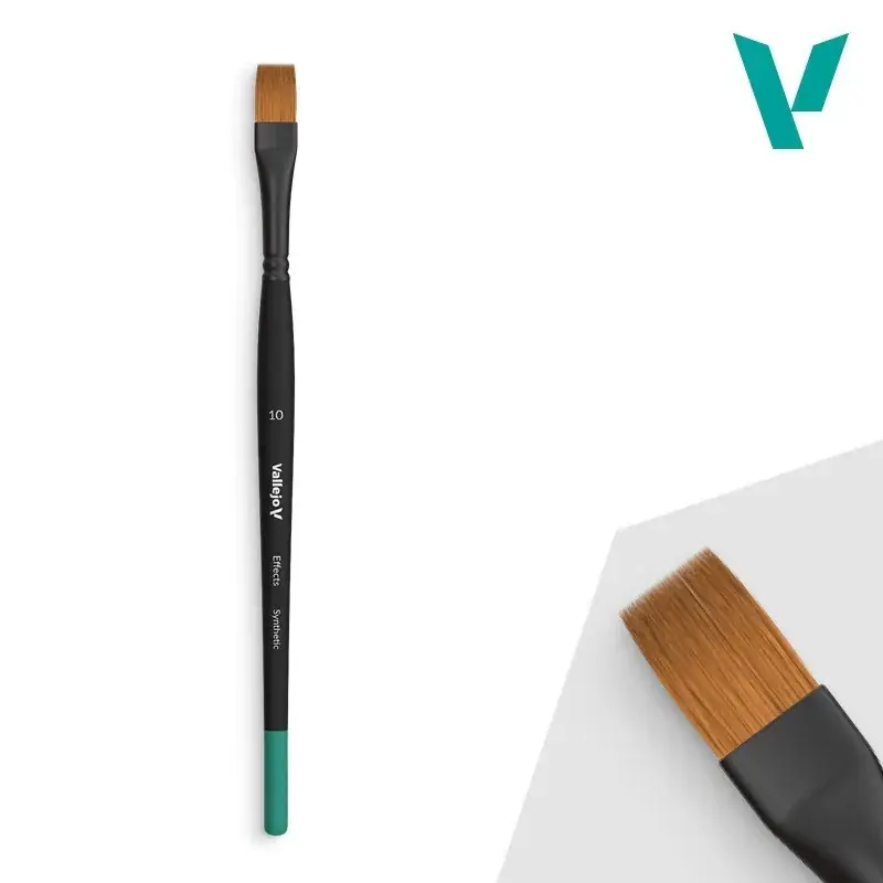 Odeslání Ihned Štětec Vallejo Effects B04010 Flat Rectangular Synthetic Brush No. 10