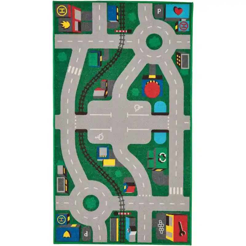 Dětský koberec - Silnice a město, 133x75cm LILLABO (Ikea) Nejlepší Volba