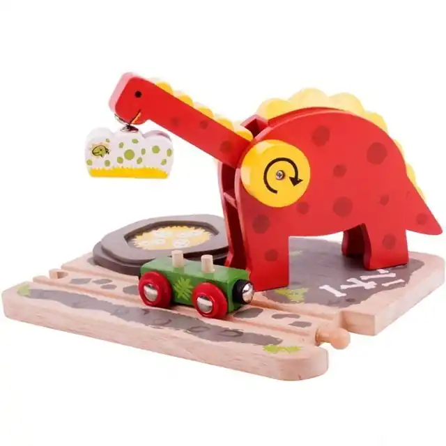 Vláčkodráha jeřáby - Dinosauří jeřáb (Bigjigs) Must-Have