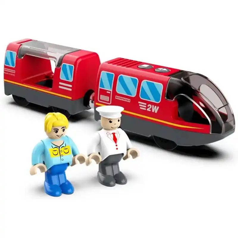 Vláčkodráha mašinka - Elektrická s pohonem, Městský vlak červený (2Kids Toys) Rychlé Dodání