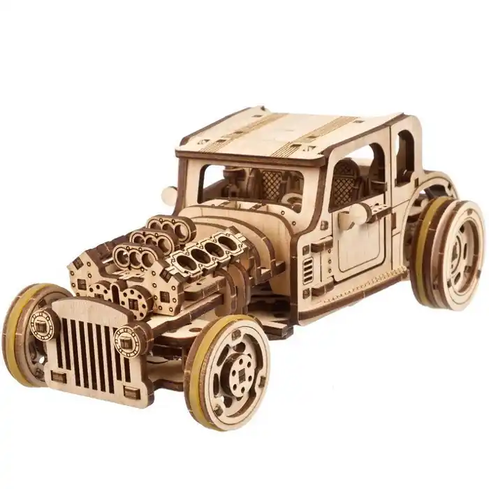 3D mechanický model - Auto Hot Rod Furious Mouse (Ugears) Zlevněný