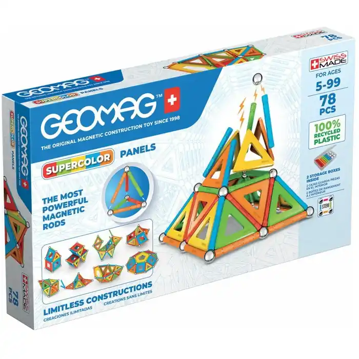 Nová Kolekce Geomag - Supercolor Panels, 78 dílků