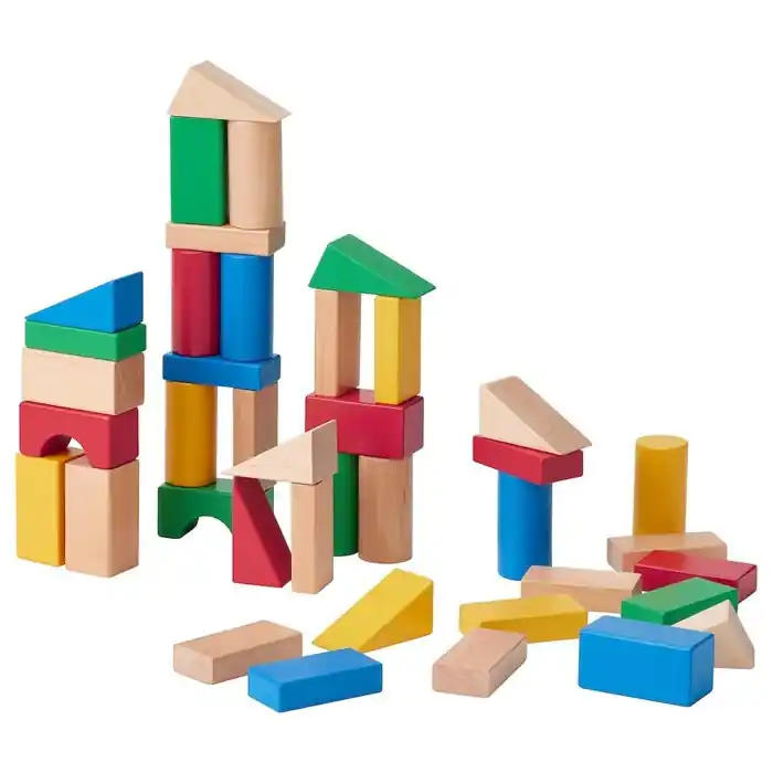 Kostky - Barevné, Dřevěné UNDERHALLA, 40ks (Ikea) Pouze Dnes