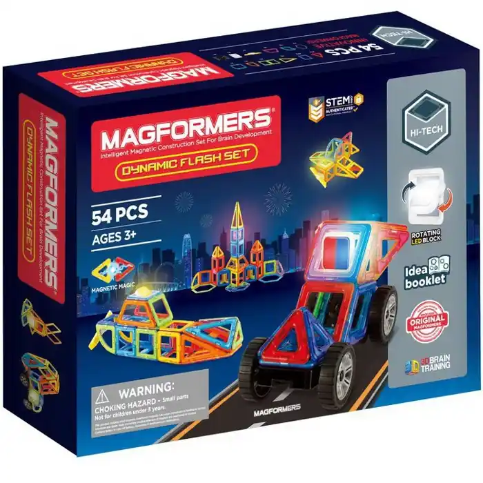 Sezónní Sleva Magformers - Dynamic flash, 54 dílků