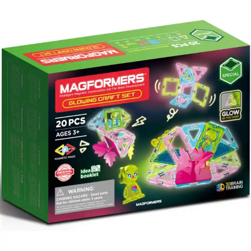 Magformers - Glowing set, 20 dílků Ověřený