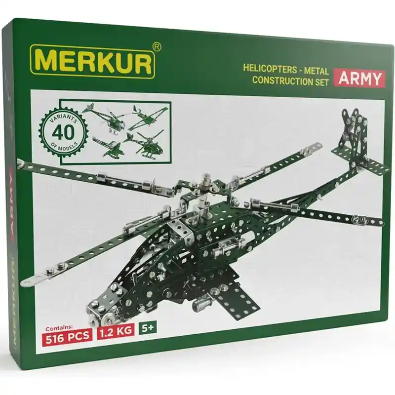 Merkur - Armádní helikoptéry - 40 modelů, 516 dílků Odeslání Ihned