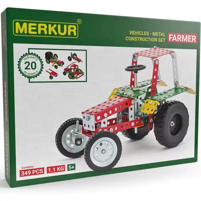 Cenově Výhodný Merkur - Farmářské vozidla - 20 modelů, 349 dílků