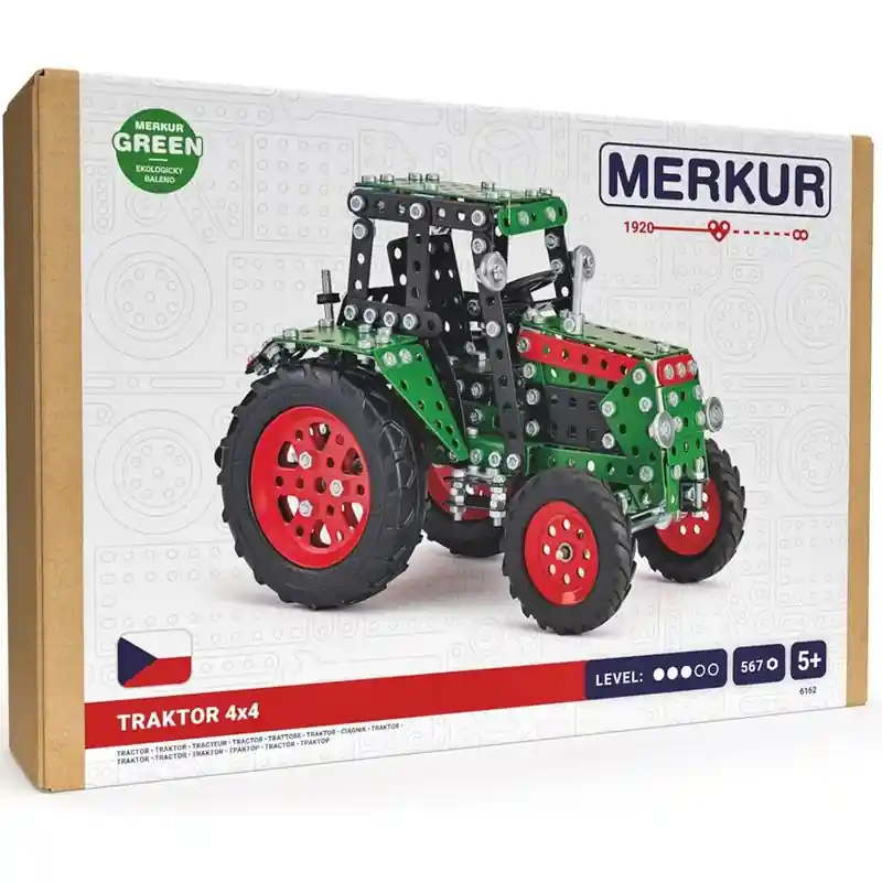 Merkur - Traktor zelený, 567 dílků Dokud Zásoby Vydrží