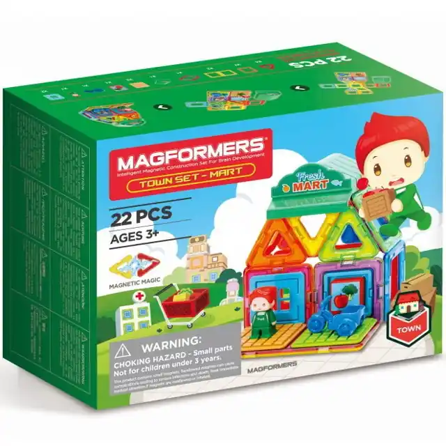 Nízká Cena Magformers - Městečko Tržiště, 22 dílků