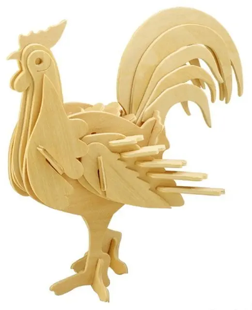Vysoce Kvalitní 3D Puzzle přírodní - Kohout