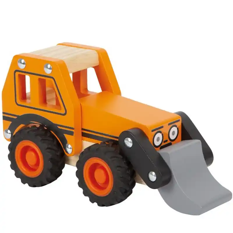 Auto - Bagr oranžový dřevěný (Small foot) Cenová Bomba