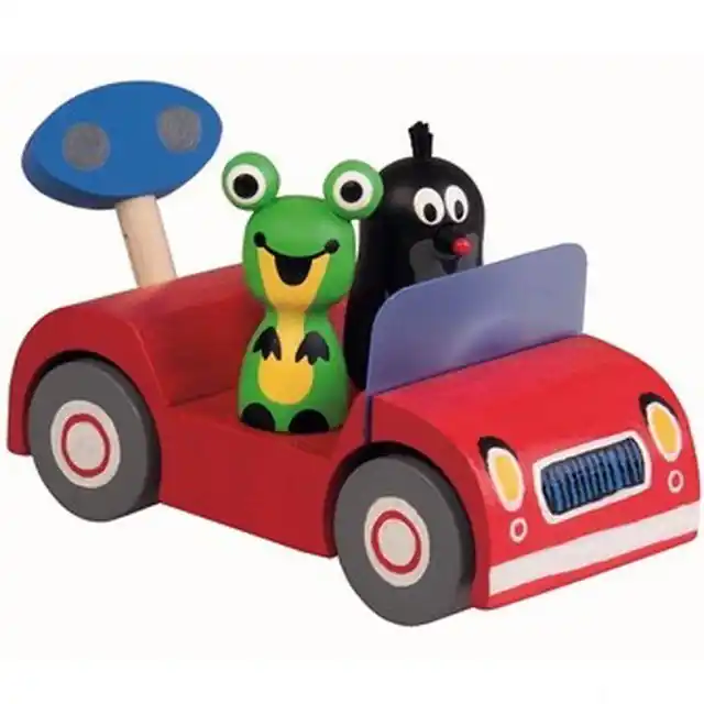 Oblíbený Auto - Krtek na výletě, červené auto (Detoa)